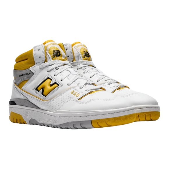 New Balance High Top Sneakers Shoes BB650RCG White Honeycomb Yellow Men\'s main image 6